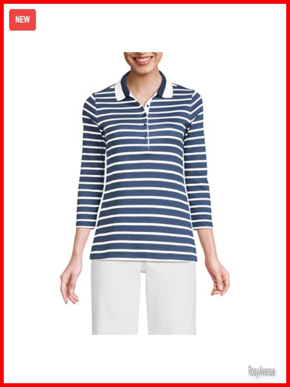 Supima Cotton 3/4 Sleeve Polo Shirt
